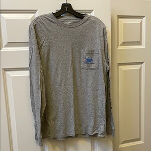 Men's Vineyard Vines Long-Sleeve Pocket Tee - Gray